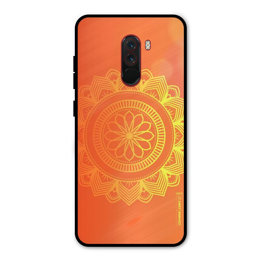 Diwali Rangoli Metal Back Case for Poco F1