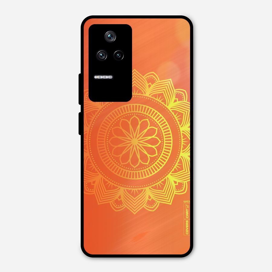 Diwali Rangoli Metal Back Case for Poco F4 5G