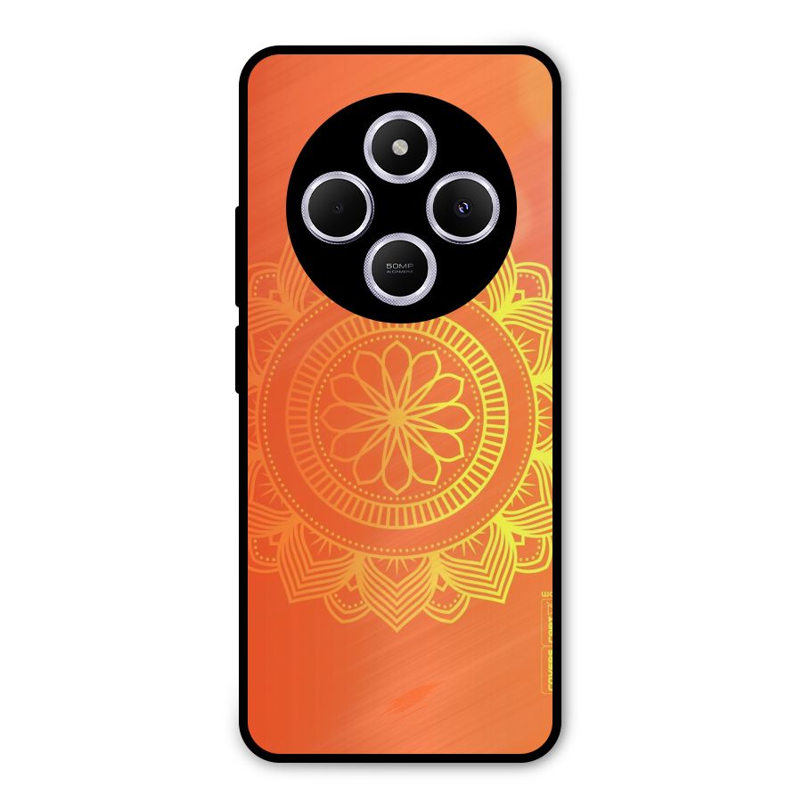 Diwali Rangoli Metal Back Case for Poco M7