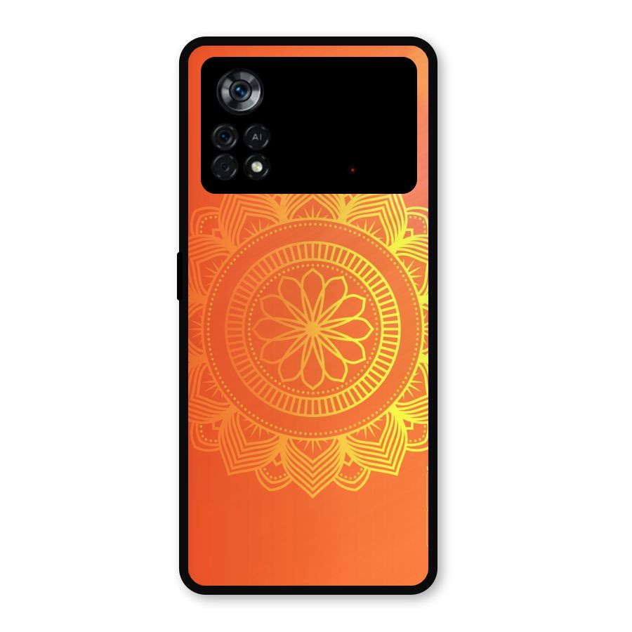 Diwali Rangoli Metal Back Case for Poco X4 Pro 5G