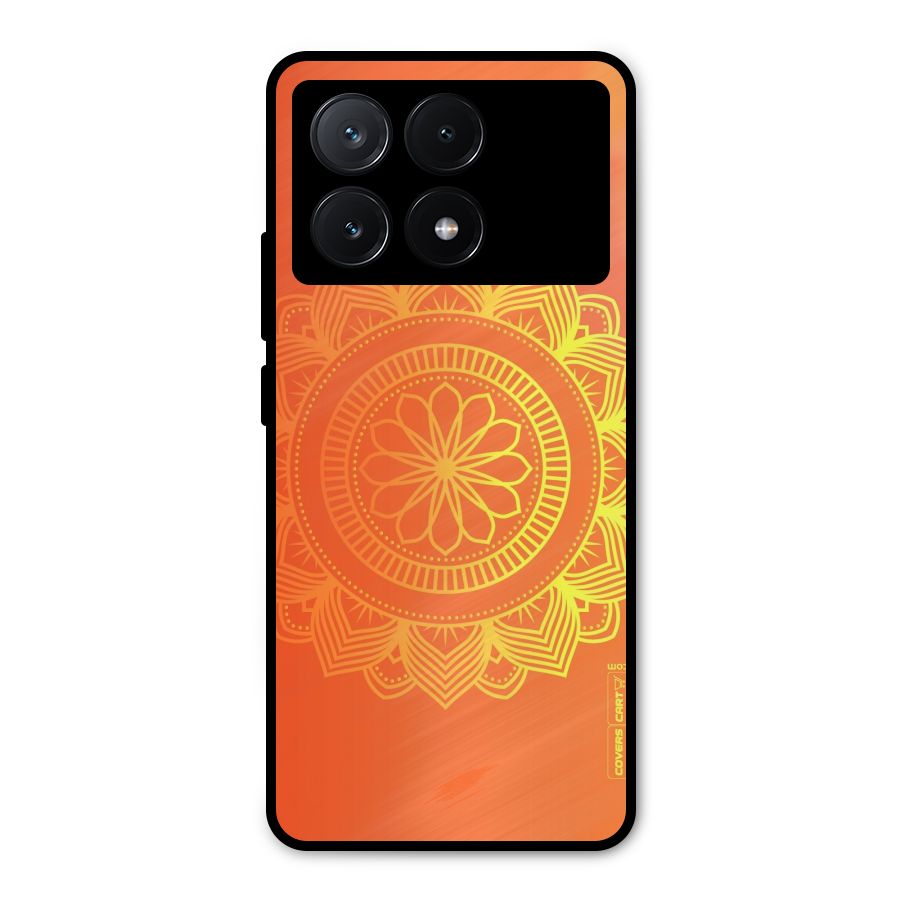 Diwali Rangoli Metal Back Case for Poco X6 Pro