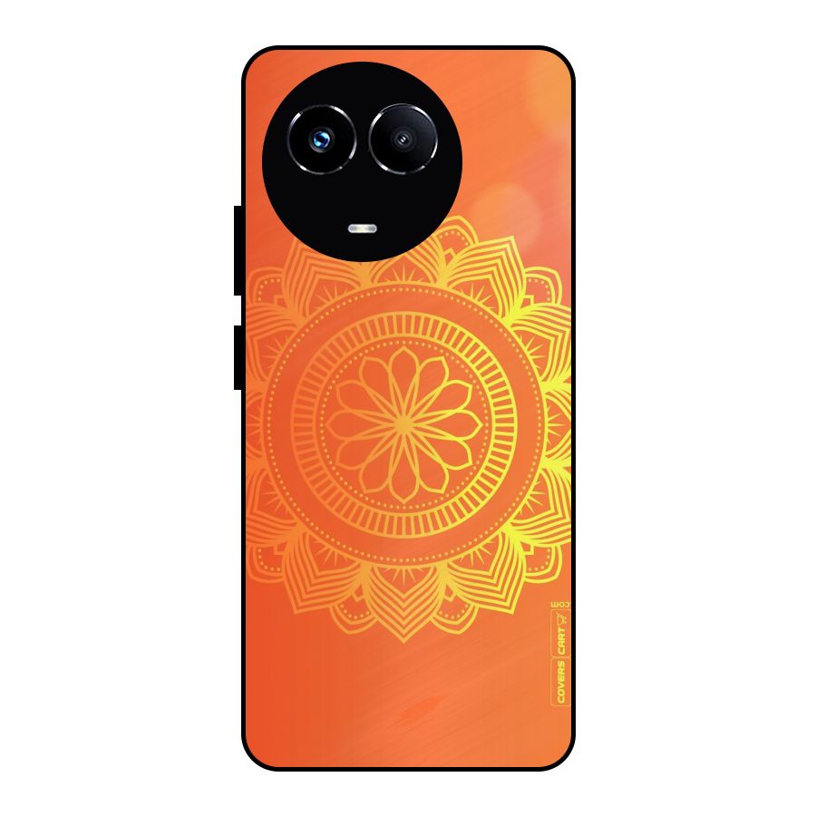 Diwali Rangoli Metal Back Case for Realme 11X
