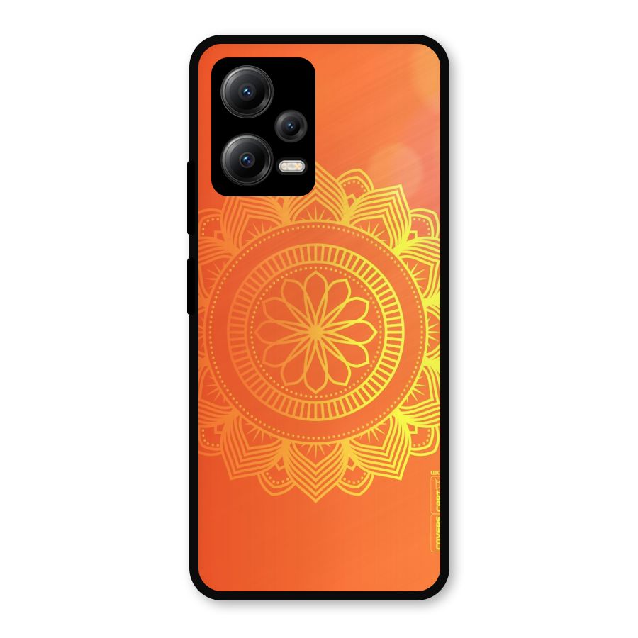 Diwali Rangoli Metal Back Case for Redmi Note 12 5G