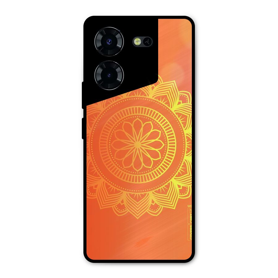 Diwali Rangoli Metal Back Case for Tecno Pova 5 Pro 5G
