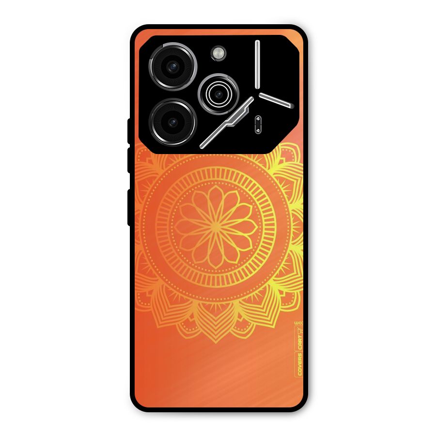 Diwali Rangoli Metal Back Case for Tecno Pova 6 Pro
