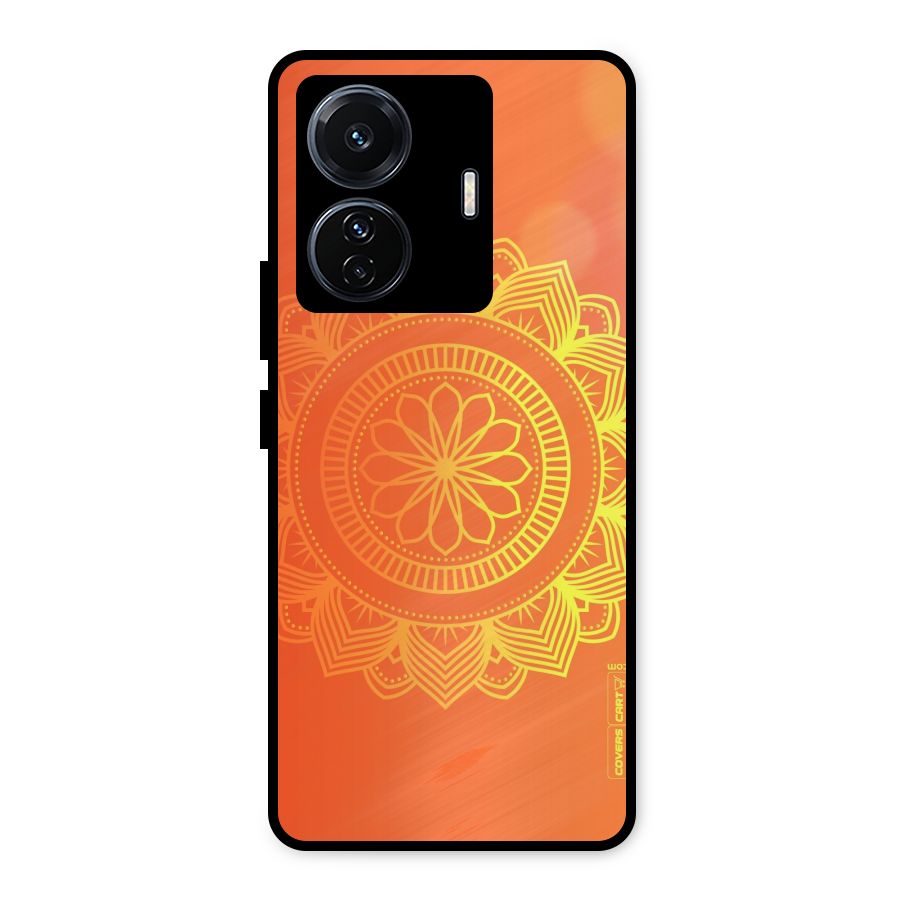 Diwali Rangoli Metal Back Case for Vivo T1 Pro