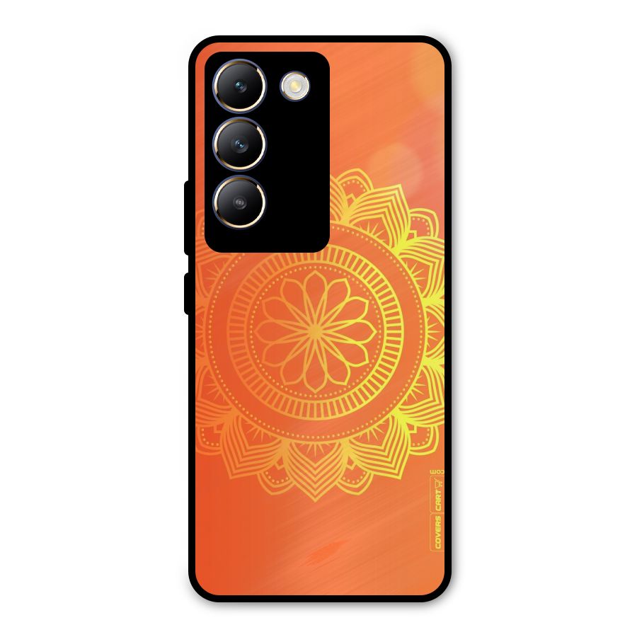 Diwali Rangoli Metal Back Case for Vivo T3 5G