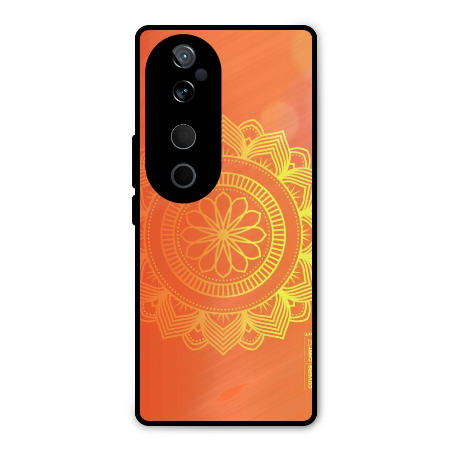 Diwali Rangoli Metal Back Case for Vivo T3 Ultra