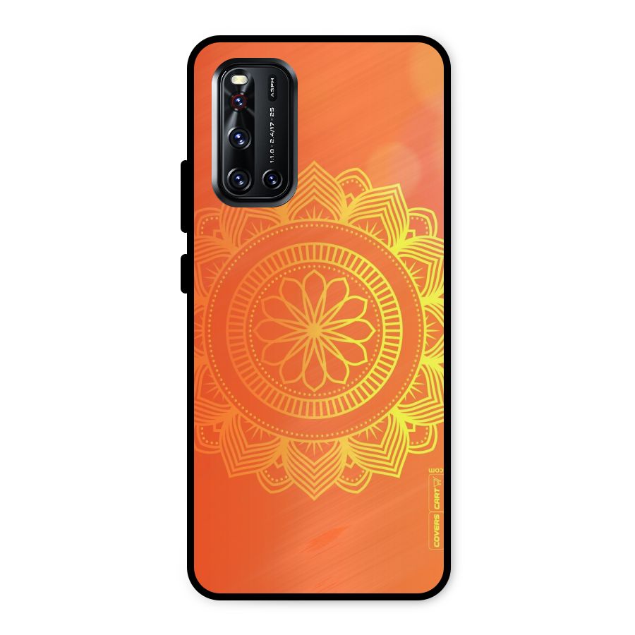 Diwali Rangoli Metal Back Case for Vivo V19