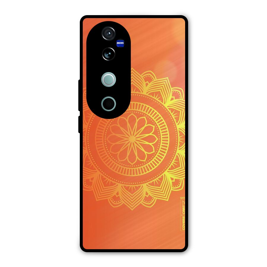 Diwali Rangoli Metal Back Case for Vivo V40
