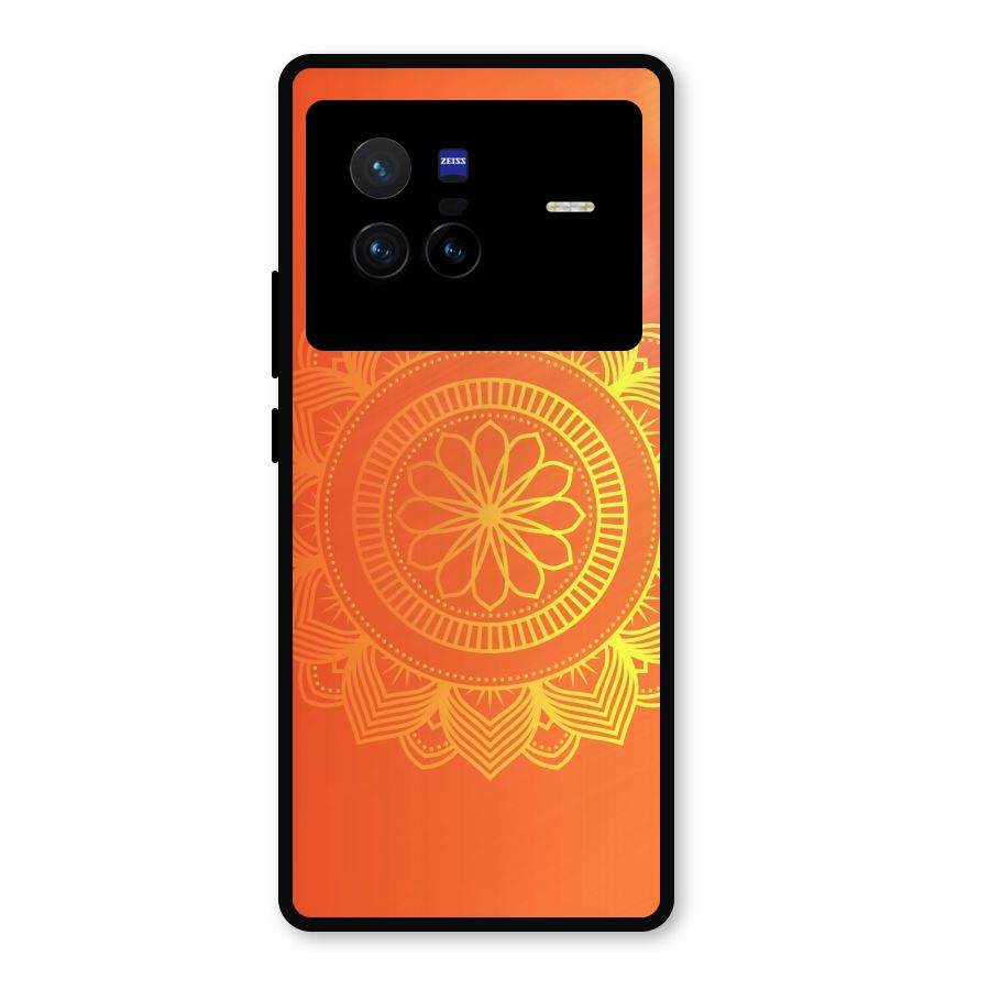 Diwali Rangoli Metal Back Case for Vivo X80