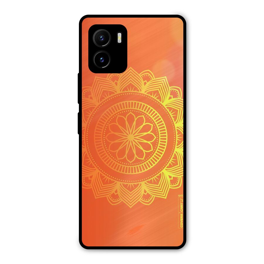 Diwali Rangoli Metal Back Case for Vivo Y15s