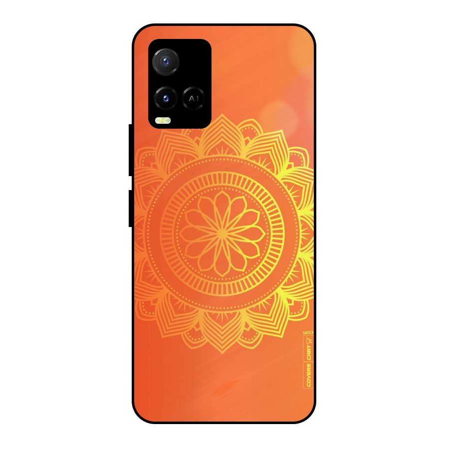 Diwali Rangoli Metal Back Case for Vivo Y21