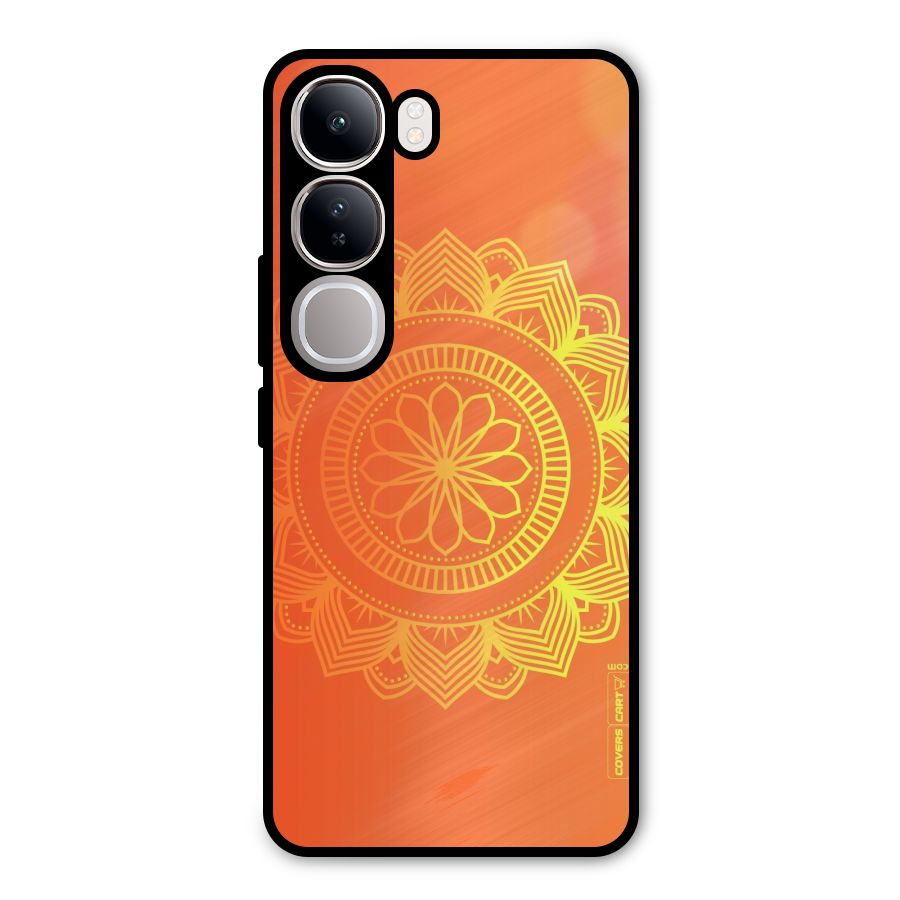 Diwali Rangoli Metal Back Case for Vivo Y300