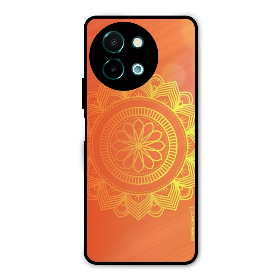 Diwali Rangoli Metal Back Case for Vivo Y58