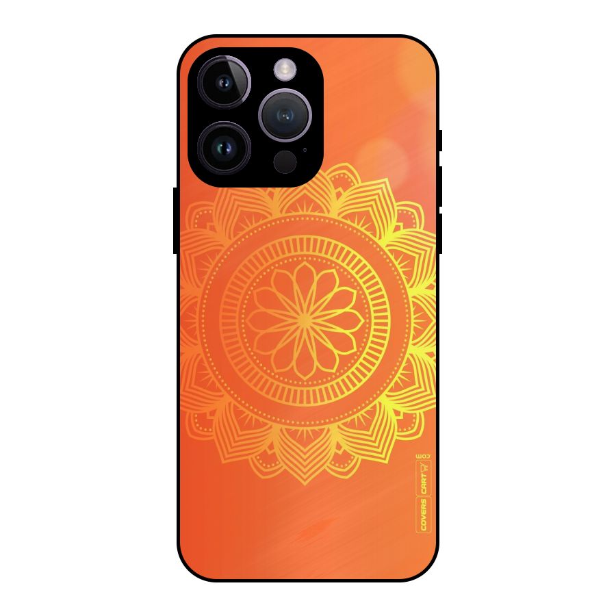 Diwali Rangoli Metal Back Case for iPhone 14 Pro Max