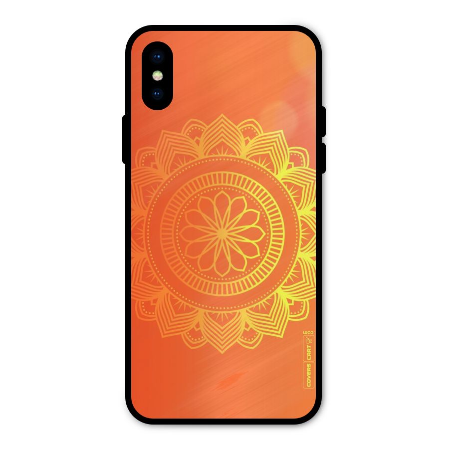 Diwali Rangoli Metal Back Case for iPhone X