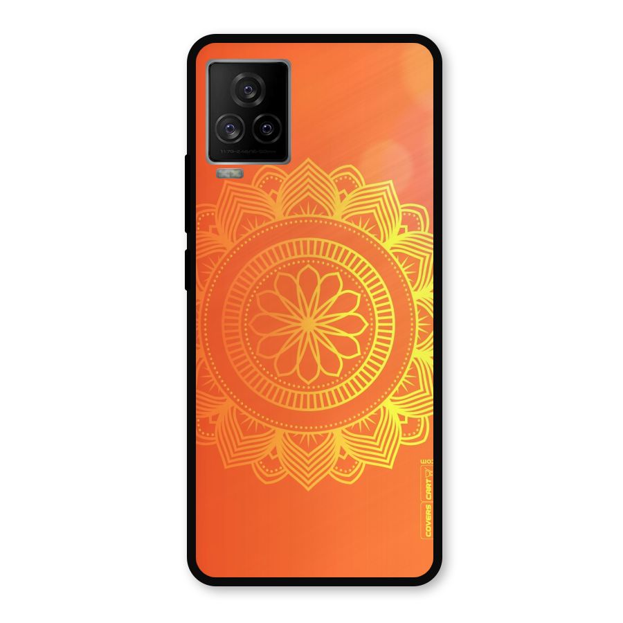 Diwali Rangoli Metal Back Case for iQOO 7 Legend 5G