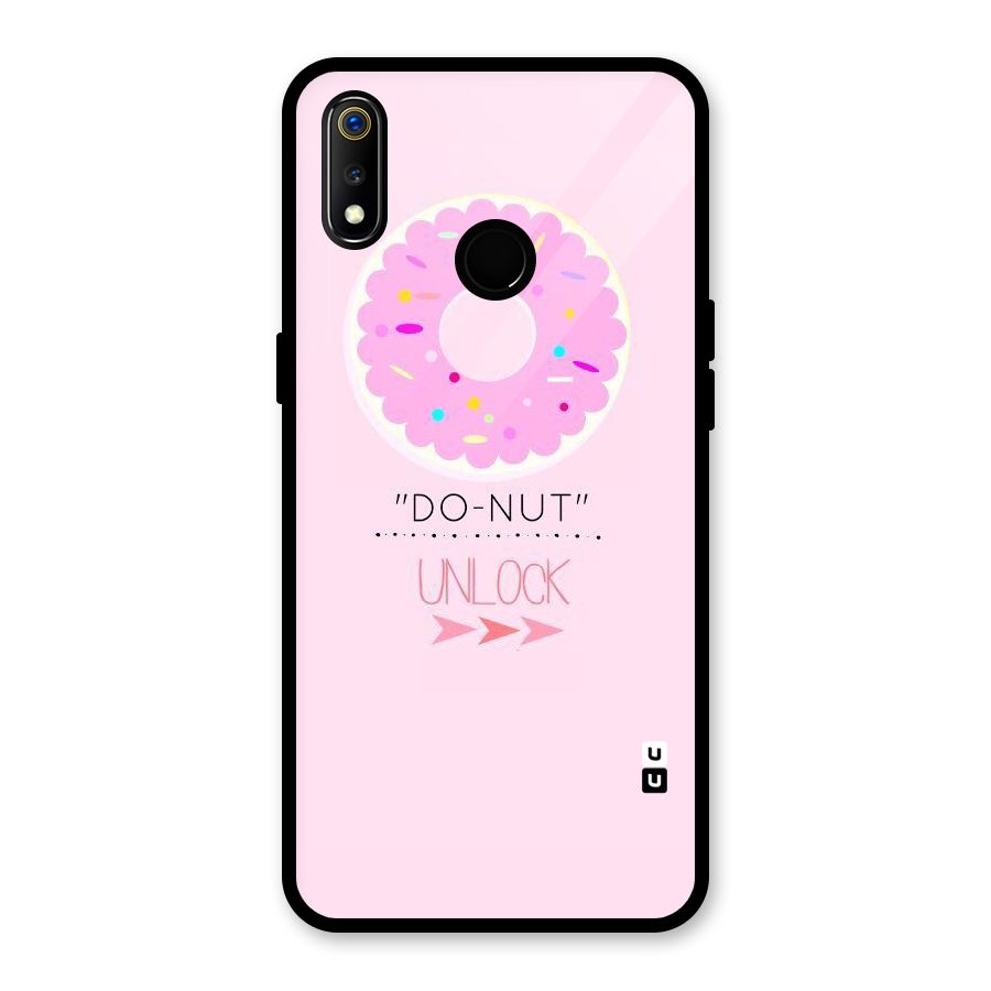 Do-Nut Unlock Glass Back Case for Realme 3