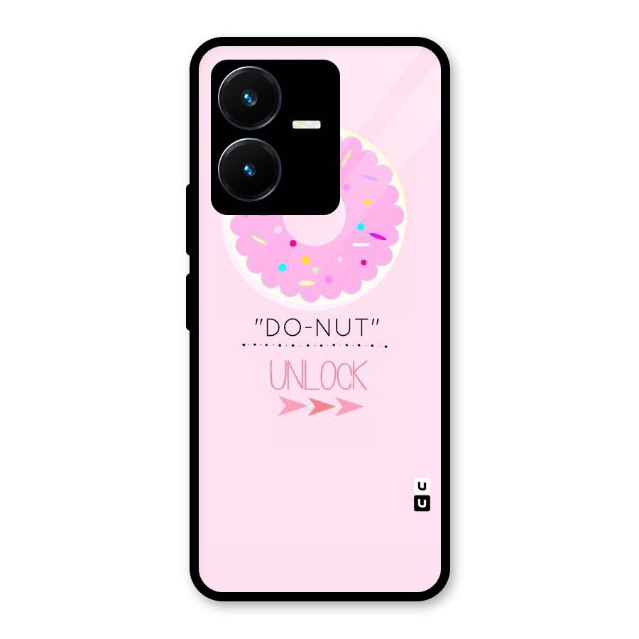 Do-Nut Unlock Glass Back Case for Vivo Y22s