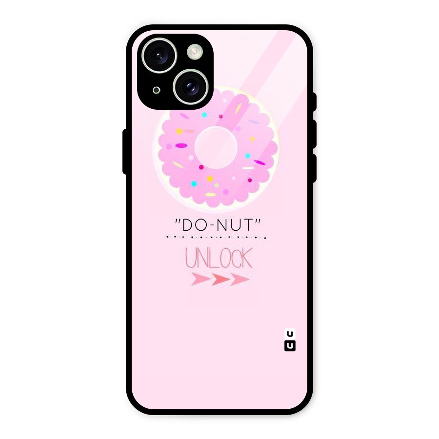 Do-Nut Unlock Glass Back Case for iPhone 15 Plus