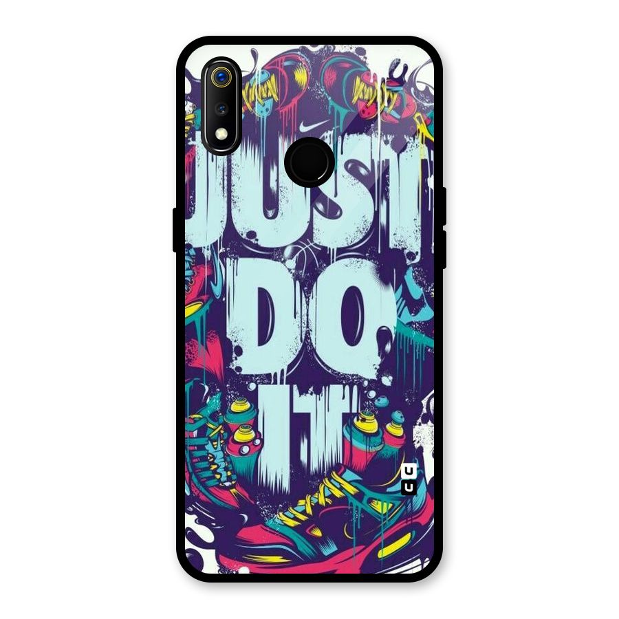 Do It Abstract Glass Back Case for Realme 3i