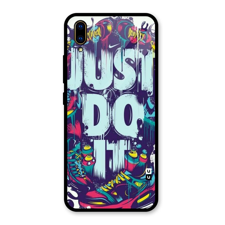 Do It Abstract Glass Back Case for Vivo V11 Pro