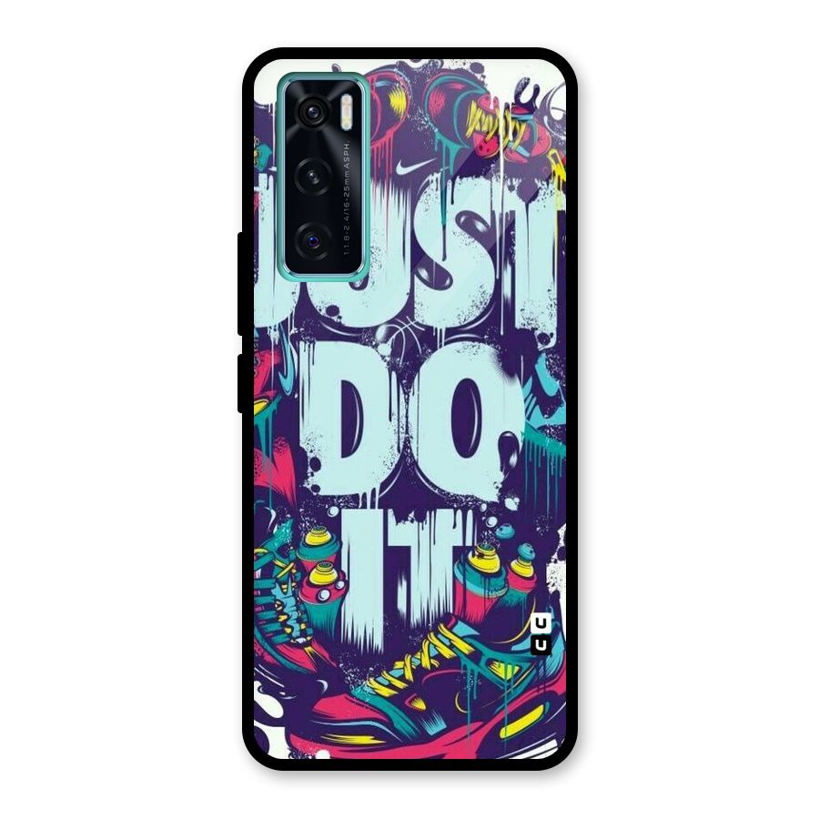 Do It Abstract Glass Back Case for Vivo V20 SE