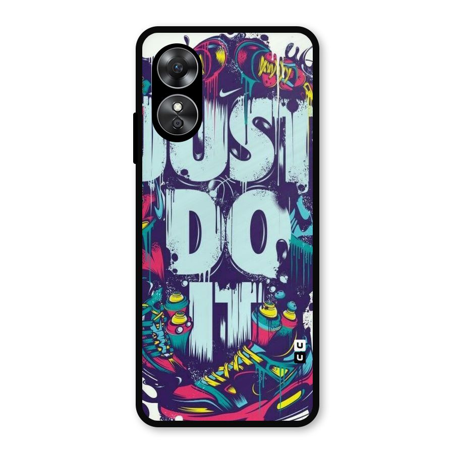 Do It Abstract Metal Back Case for Oppo A17