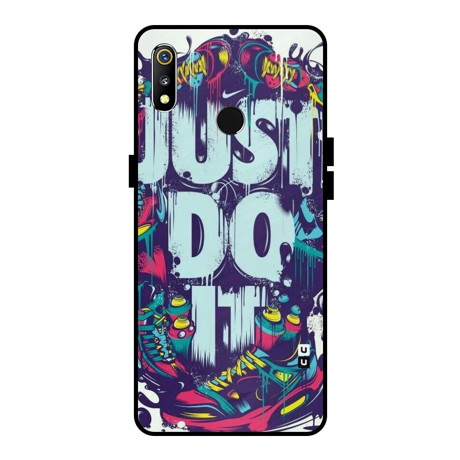 Do It Abstract Metal Back Case for Realme 3i