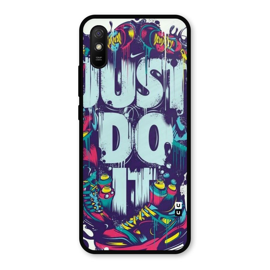 Do It Abstract Metal Back Case for Redmi 9i