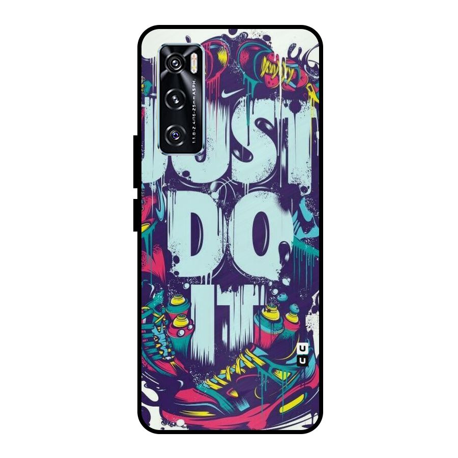 Do It Abstract Metal Back Case for Vivo V20 SE