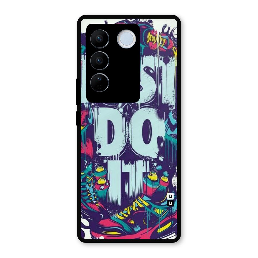 Do It Abstract Metal Back Case for Vivo V27 Pro