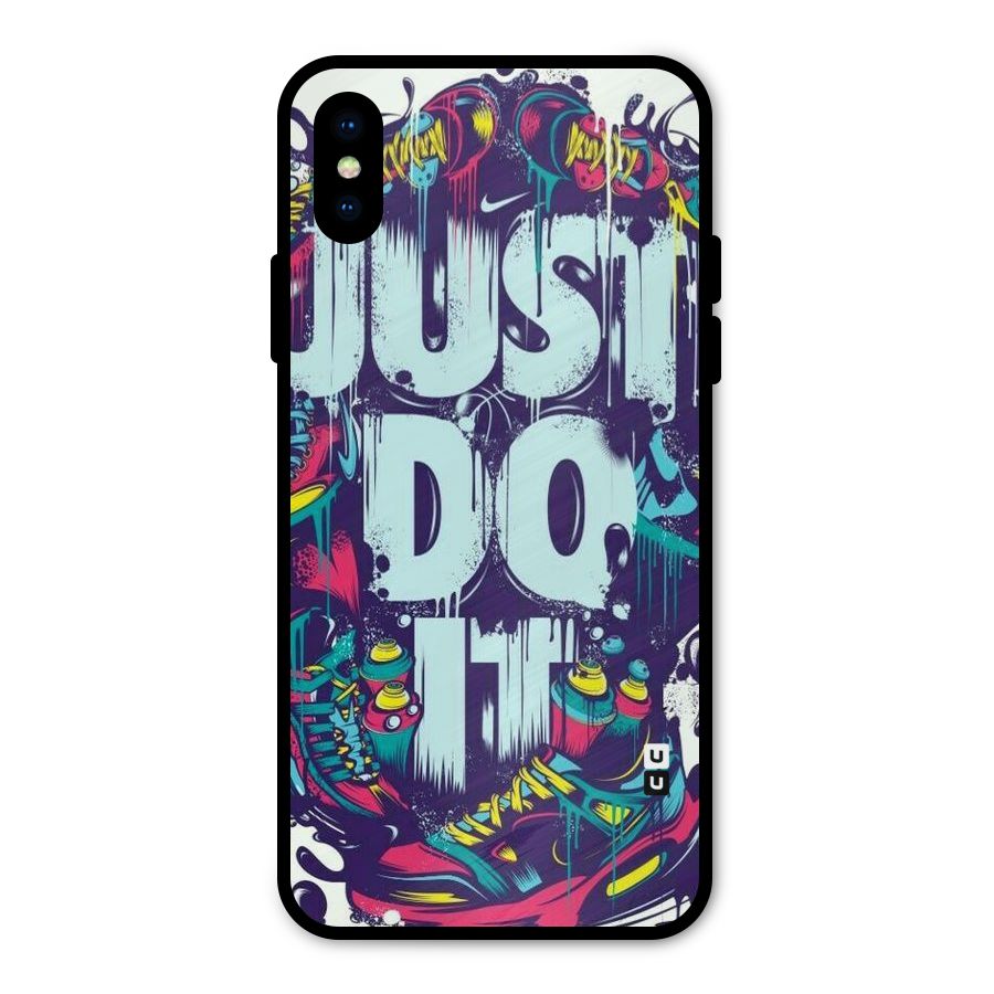 Do It Abstract Metal Back Case for iPhone XS