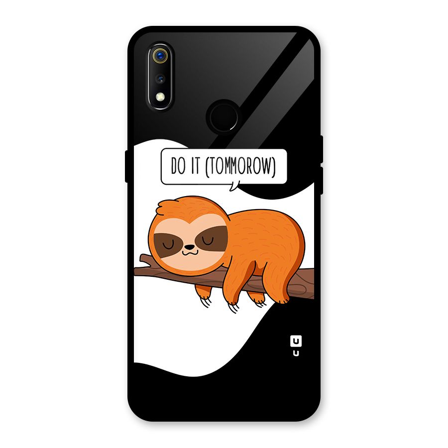 Do It Tommorow Glass Back Case for Realme 3i