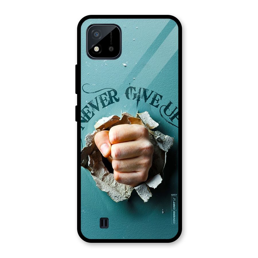Do Not Give Up Glass Back Case for Realme C11 2021