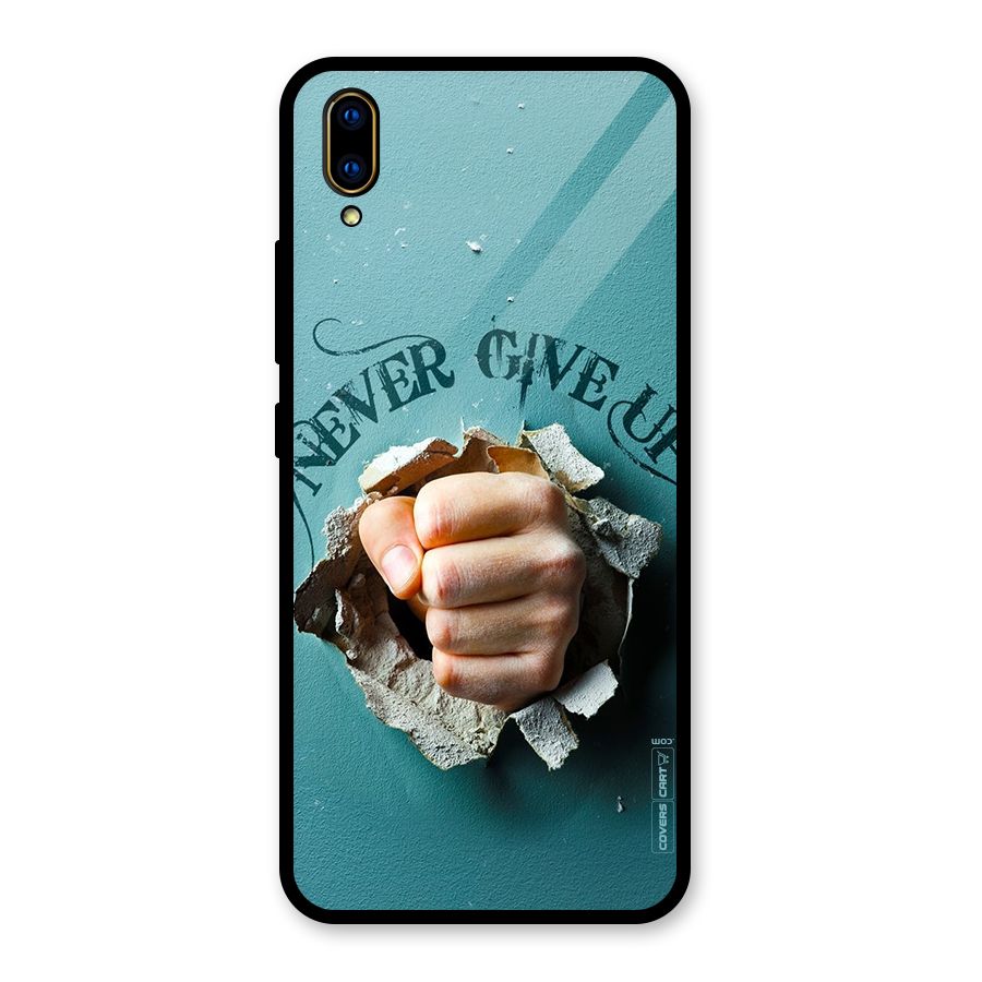 Do Not Give Up Glass Back Case for Vivo V11 Pro