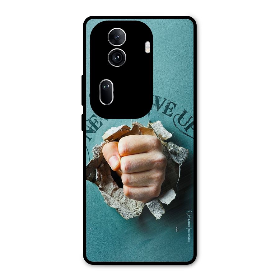 Do Not Give Up Metal Back Case for Oppo Reno11 Pro 5G