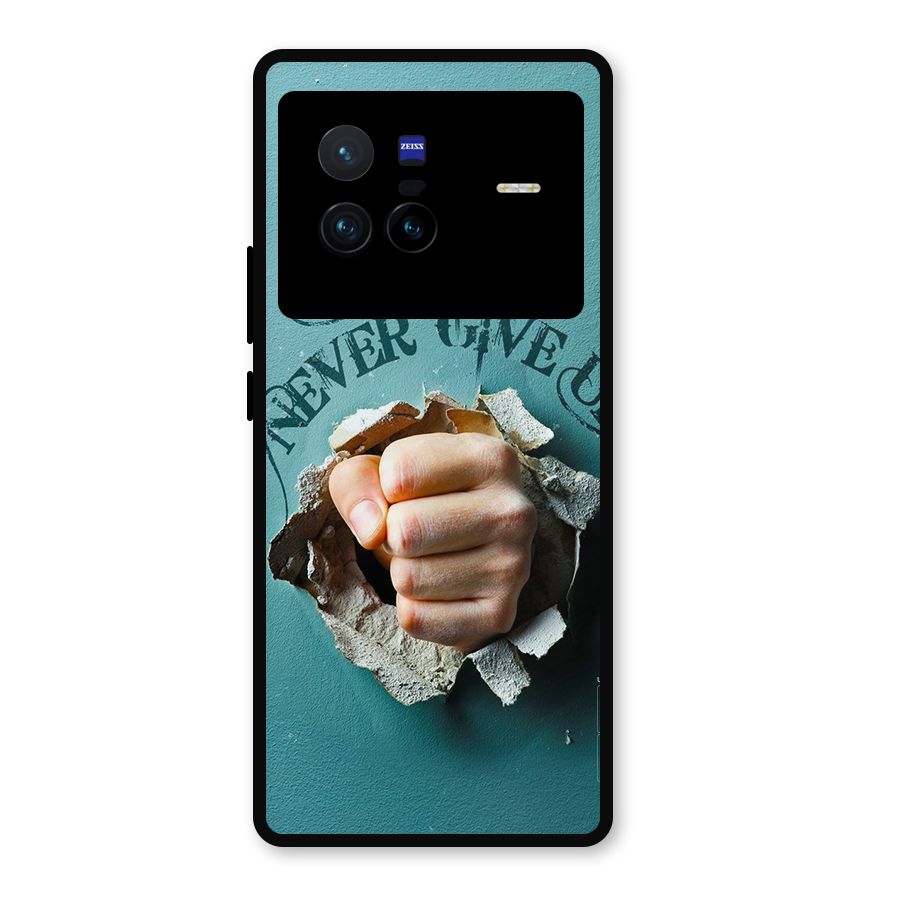 Do Not Give Up Metal Back Case for Vivo X80
