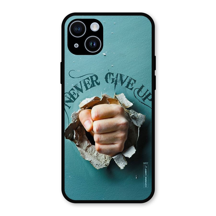 Do Not Give Up Metal Back Case for iPhone 14