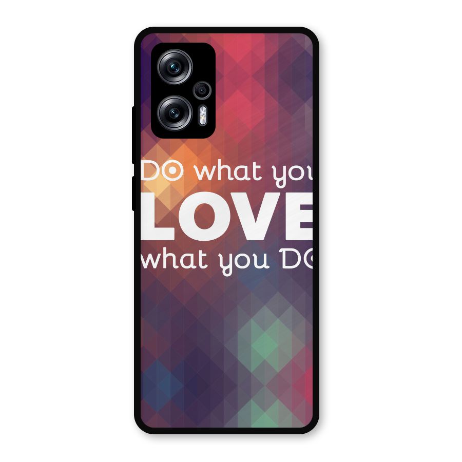Do What You Love Metal Back Case for Redmi K50i
