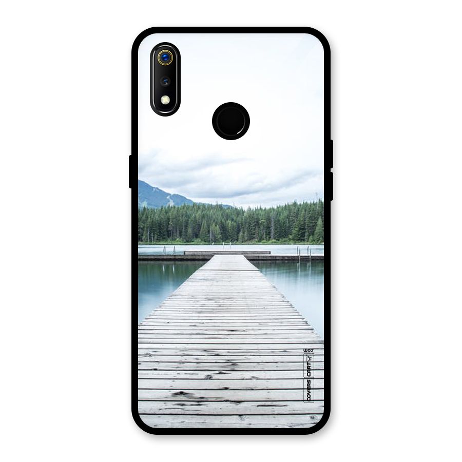 Dock River Glass Back Case for Realme 3i