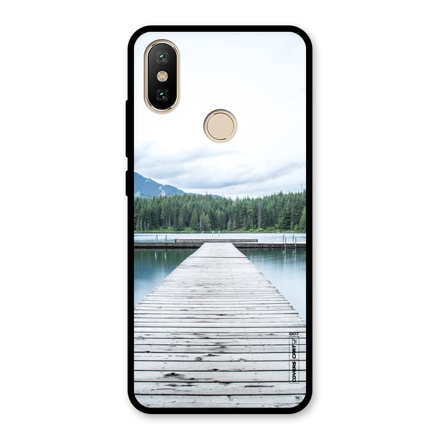 Dock River Glass Back Case for Redmi A2