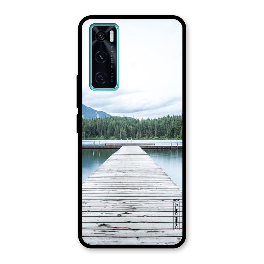 Dock River Glass Back Case for Vivo V20 SE