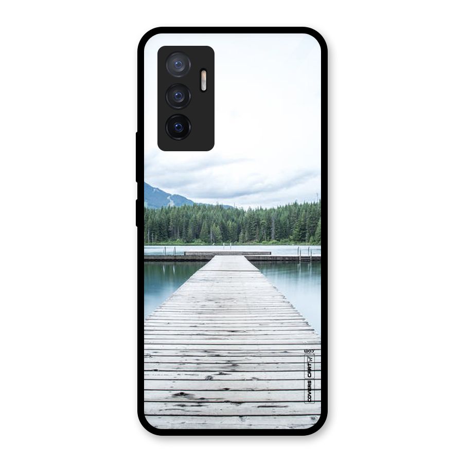 Dock River Glass Back Case for Vivo V23e