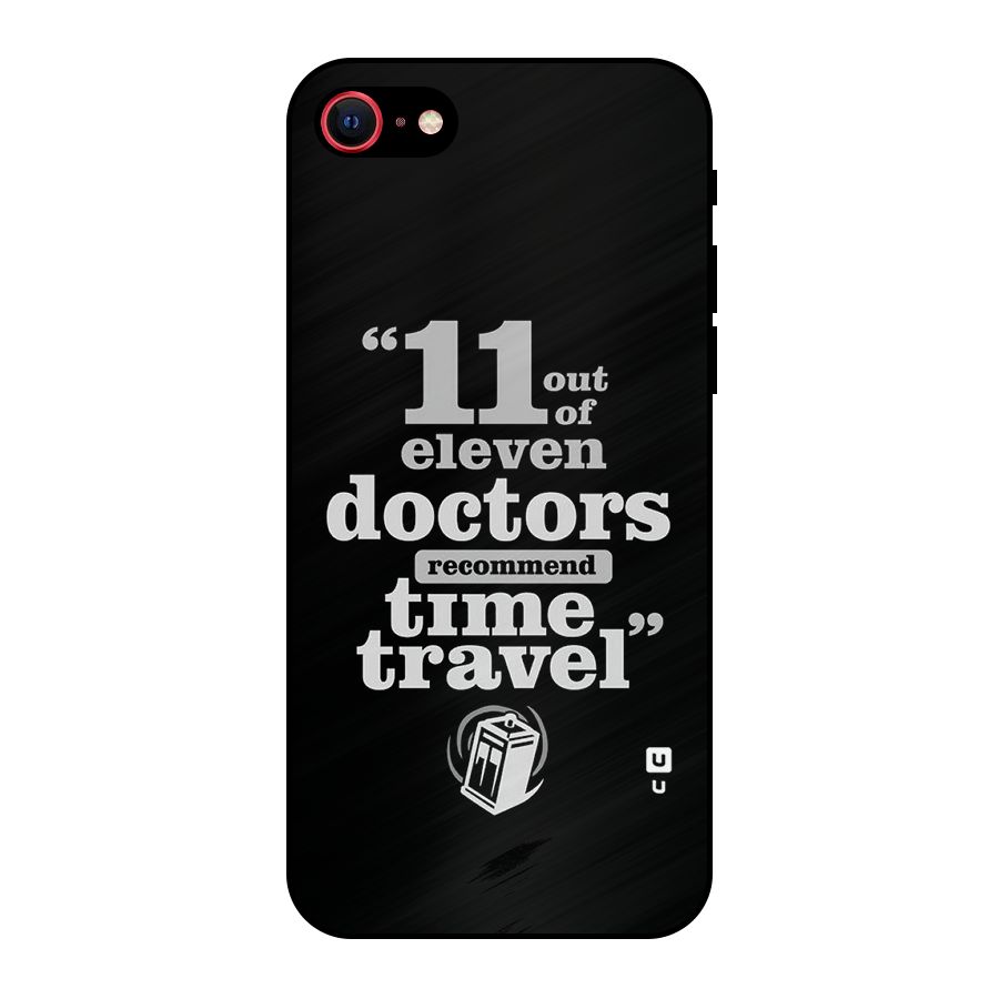 Doctors Recommend Time Travel Metal Back Case for iPhone SE 2020
