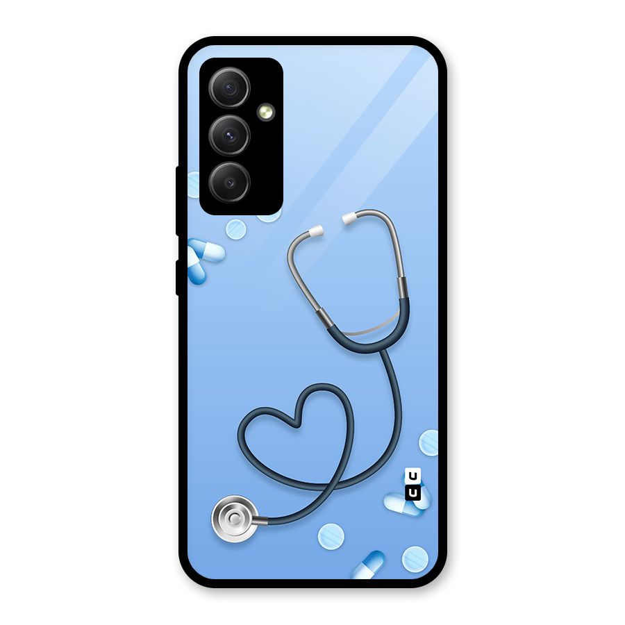 Doctors Stethoscope Glass Back Case for Galaxy A34
