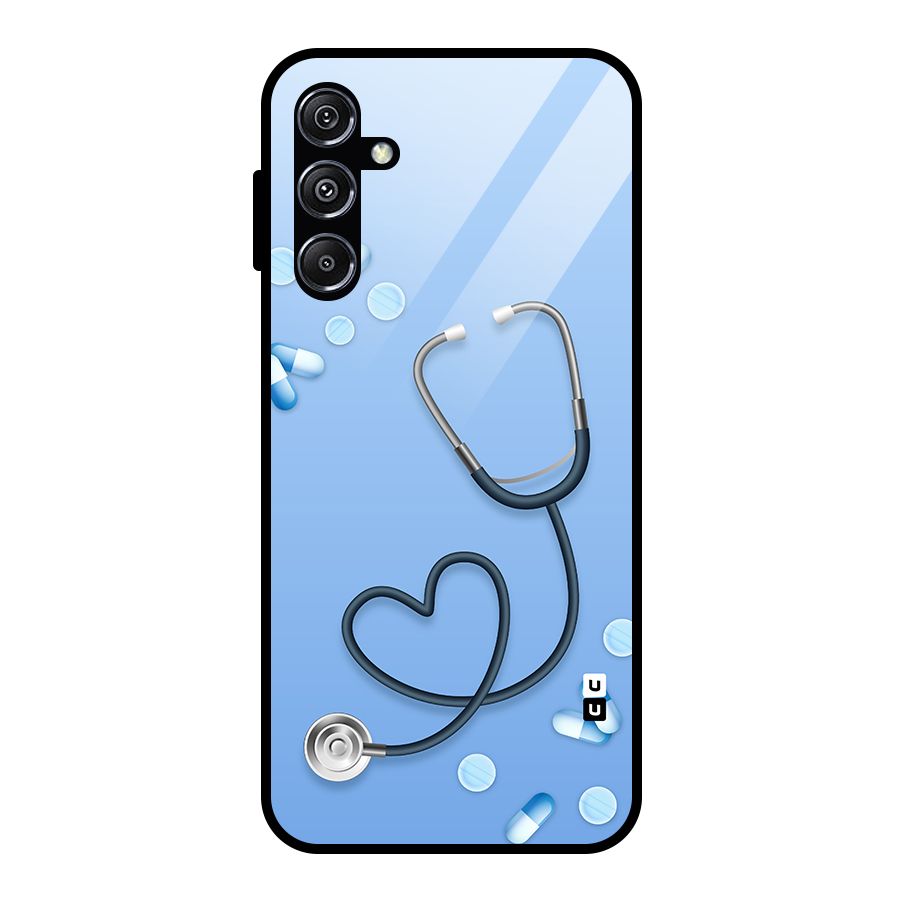 Doctors Stethoscope Glass Back Case for Galaxy M34 5G