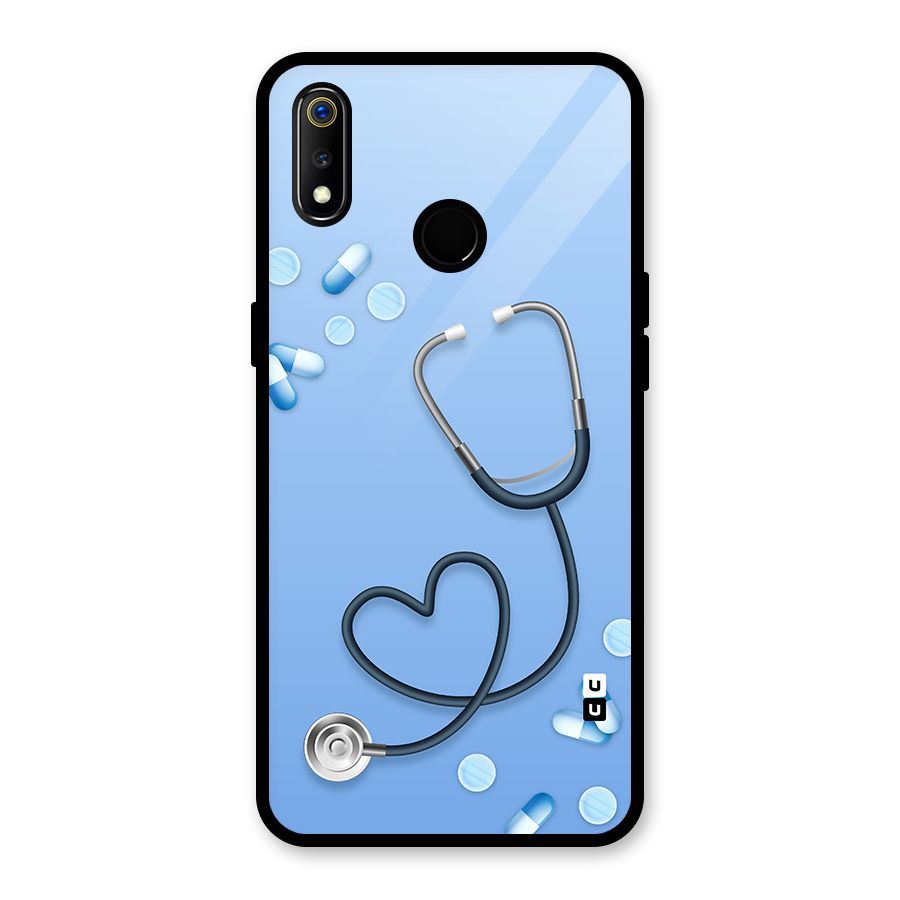 Doctors Stethoscope Glass Back Case for Realme 3