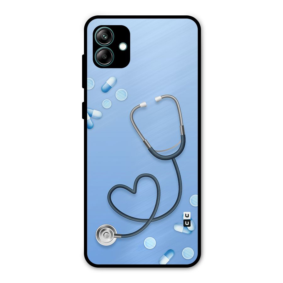 Doctors Stethoscope Metal Back Case for Galaxy A04